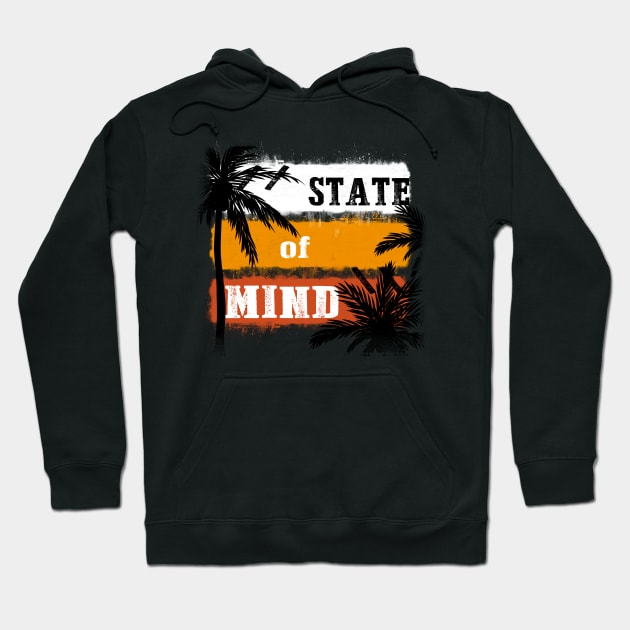 State of mind – believe it and you will see it. Lifes a beach – inspirational palm tree spray & surf art Hoodie by originalsusie